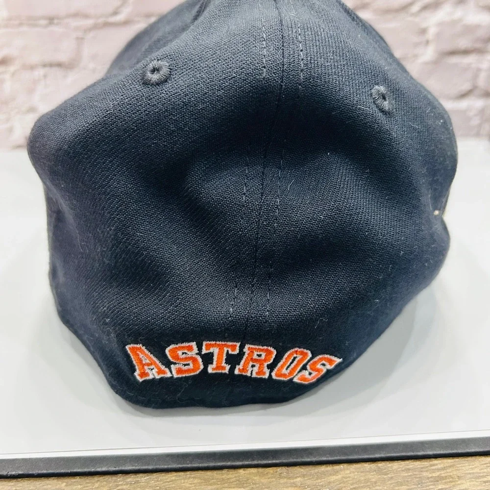 New Era Houston Astros Hat Mens L/XL Navy 39THIRTY 2022 World Series Patch‎ Cap